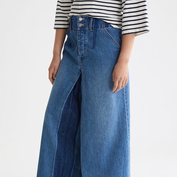 The Wave custom cropped wide leg jeans — Art from the Heart