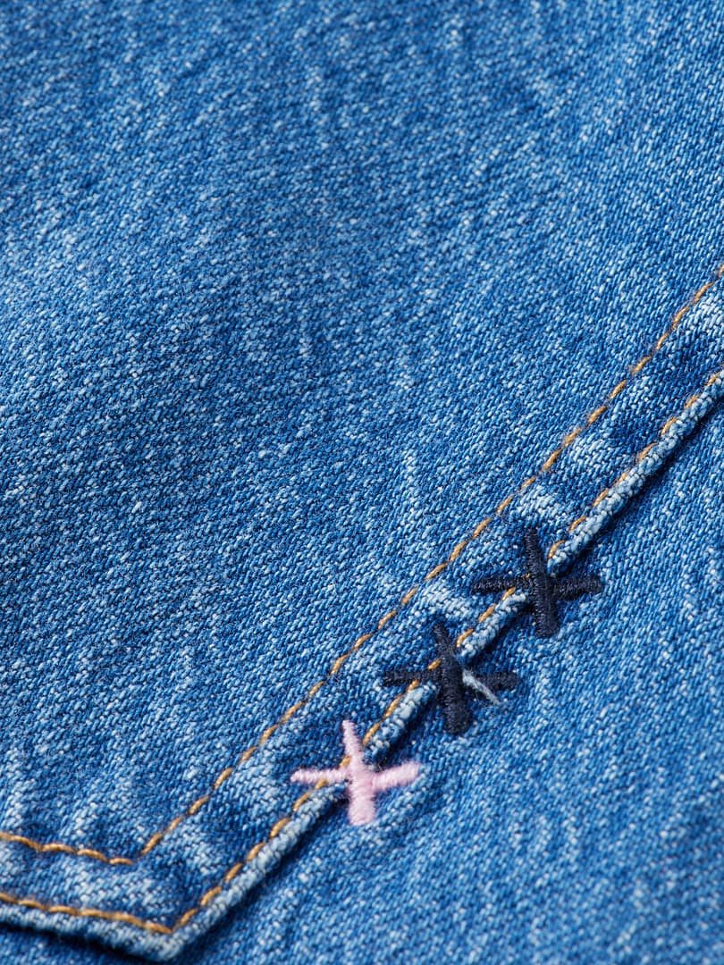 The Wave custom cropped wide leg jeans — Art from the Heart