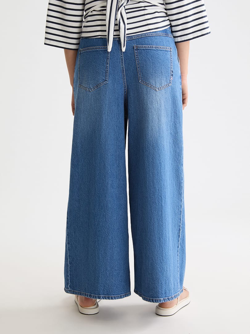 The Wave custom cropped wide leg jeans — Art from the Heart